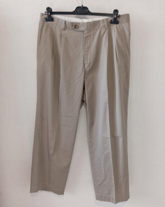 Pantalone classico con pinces misto cotone tg. 54