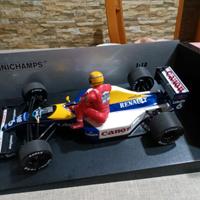 f1 williams 1\18 A.Senna e N.Mansell taxi