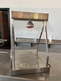 Piastra scaldavivande lampada a infrarossi  inox