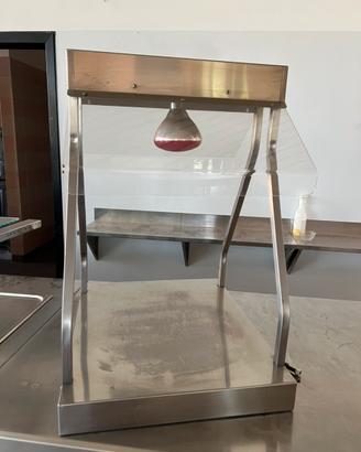 Piastra scaldavivande lampada a infrarossi  inox
