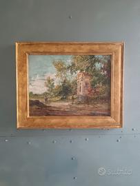 Dipinto Olio su Legno Paesaggio XX Secolo