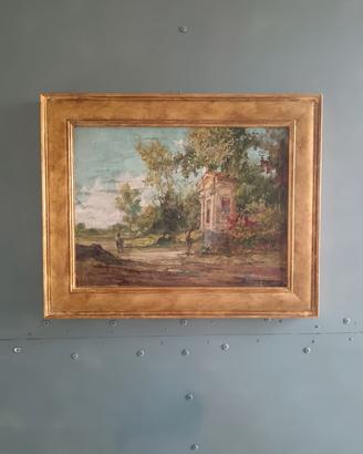 Dipinto Olio su Legno Paesaggio XX Secolo
