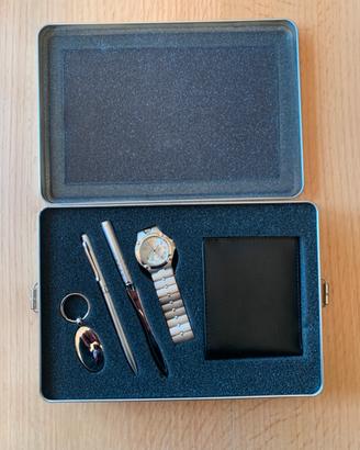Set uomo con orologio