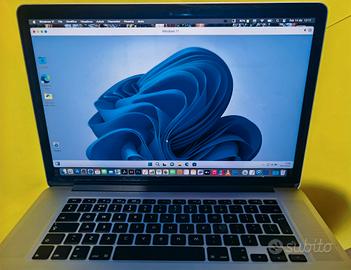 MACBOOK PRO RETINA 15"  SSD SEQUOIA NUOVA BATTERIA