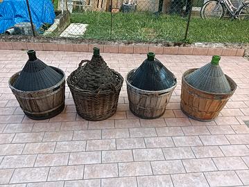 4 damigiane vintage 