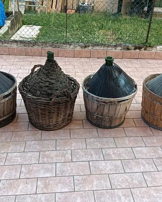 4 damigiane vintage 