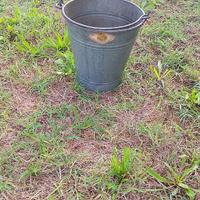 secchio in ferro zincato vintage 