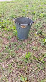 secchio in ferro zincato vintage 