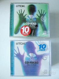 TDK CD-RXG Audio 10 pezzi + CD RWXG Rewritable