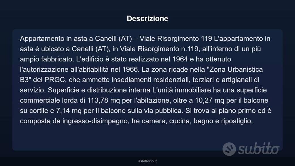 Appartamento – Canelli, Asti - Altro