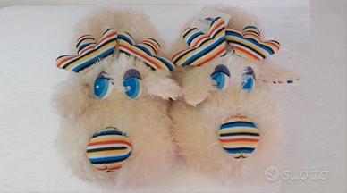 Pantofole bianche a forma di renna