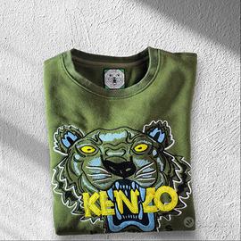 Felpa Kenzo Paris Tiger – Verde Militare Taglia M