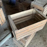 Vecchie cassette in legno delle mele