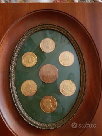 Sciltian Serie monete/medaglie in cornice legno usato  Roma