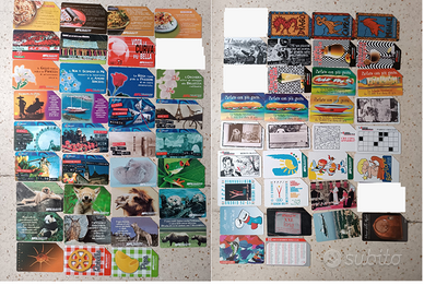 stock 65 varie schede telefoniche usate