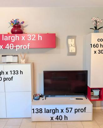 soggiorno completo con libreria