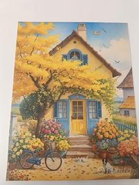 Quadro in Forex 30x39cm con motivo casa vintage