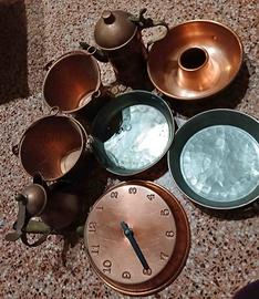 Lotto 8 Oggetti in Rame Vintage da Cucina