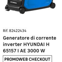 generatore 3 KW usato 1 mese