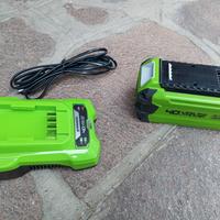 BATTERIA E CARICABATTERIE   GREENWORKS  40 VOLT 