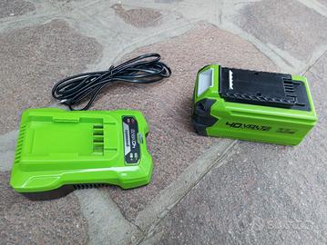 BATTERIA E CARICABATTERIE   GREENWORKS  40 VOLT 