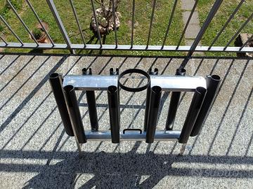 Porta canna da trota lago in alluminio 10 posti