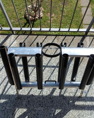 Porta canna da trota lago in alluminio 10 posti