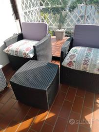 SALOTTINO IN PVC INTRECCIATO X ESTRENO