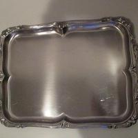 Vassoio rettangolare con manici . Alessi anni '50