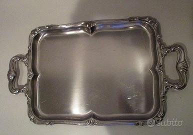 Vassoio rettangolare con manici . Alessi anni '50