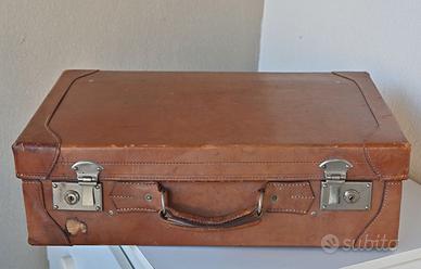 VALIGIA CUOIO Anni '60 -'70  Robusta ed elegante