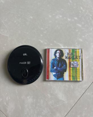 Lettore musicale OK. OPC 310-B + cd Bob marley new