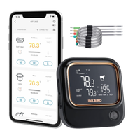 Termometro per carne Wi-Fi Bluetooth con 4 sonde