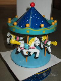 Carillon giostra baby con cavalli