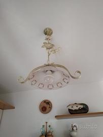 lampadario in ferro battuto 