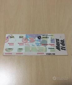 Biglietto calcio Napoli 1989-1990