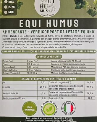 Humus di lombrico  biologico 
