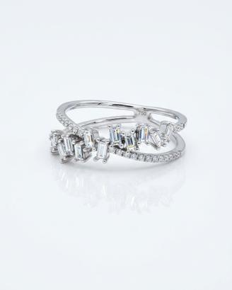 Anello Design in Oro Bianco 18kt 750 con diamanti