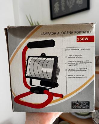 Faretto Lampada Alogena Portatile CARFO 150W IP44