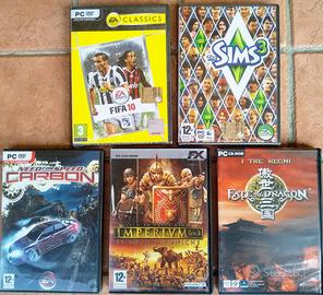 Lotto 5 giochi PC spedizione tracciata inclusa