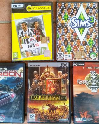 Lotto 5 giochi PC spedizione tracciata inclusa