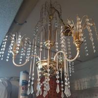 Lampadario a pendenti in cristallo. Vintage