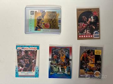 Lotto 5 Carte Magic Johnson NBA 