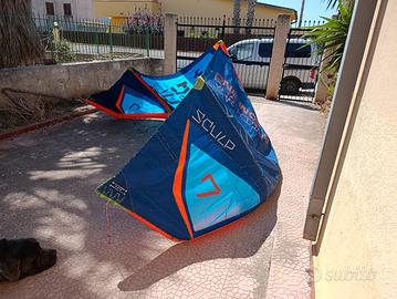 kite 7 MT Crazy fly con barra.