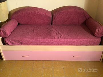 LETTO SINGOLO con SECONDA RETE A CASSETTO