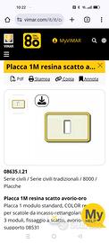 PLACCA VIMAR SERIE 8000 1 FORO KIT 8 PZ