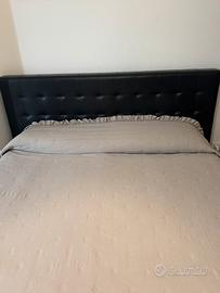 Struttura letto matrimoniale pelle