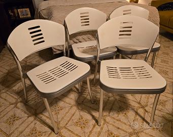 4 sedie Kartell anni 90 con telaio sano