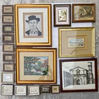 Quadri antichi vintage lotto stock argento 925 bas