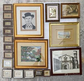 Quadri antichi vintage lotto stock argento 925 bas